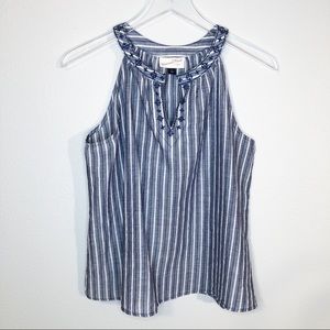 Universal Thread Embroidered Split Neck Tank